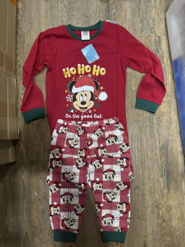 Mickey Mouse Xmas Pyjamas Long Sleeve 9Y🔥140+ 5* Feedback✅ - Picture 1 of 4