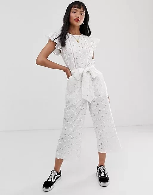 Miss selfridge store broderie jumpsuit