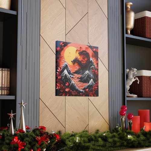 PAPER QUILLING DRAGON and Volcano Canvas Gallery Wraps - Picture 8 of 22