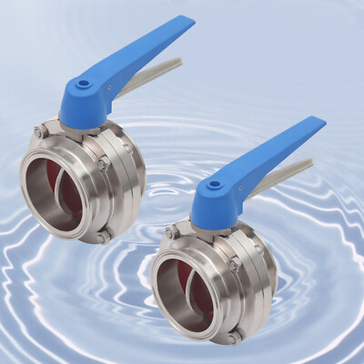 2 Pack 3 Inch Butterfly Valves Chemical Industry Trigger Handle Butterfly Valve