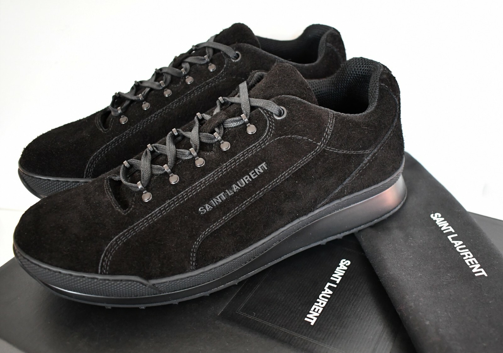 ?️ Sneakers basse nuove SAINT LAURENT nere scamosciate JUMP PLATFORM EUR 40 US 7