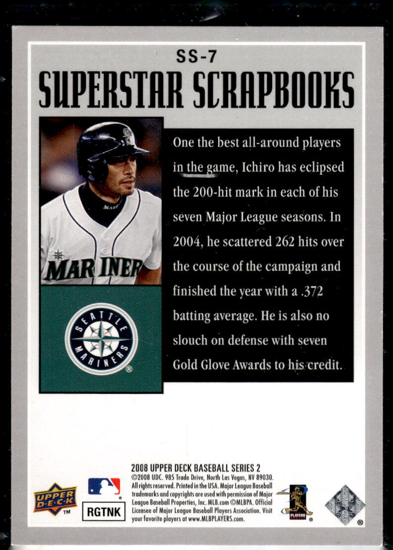 その他 2008 UPPERDECK PRINTING PLATE ICHIRO 2008 Upper Deck A Piece of History Franchise Blue Ichiro Suzuki