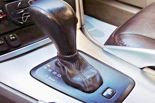 Shift Boot Automatic Compatible With Volvo V 70 IN Real Leather Anthracite - Picture 2 of 2
