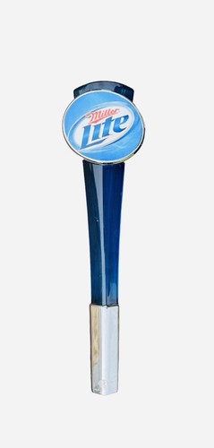 Miller Lite Beer Tap Handle 12" Blue Bar Pub Brewery Acrylic - Picture 2 of 9