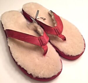 ugg fur lined flip flops