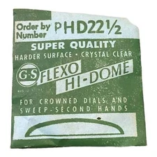 Germanow-Simon Mach (GS) PHD22 1/2 Watch Crystal NOS Part Flexo Hi-Dome
