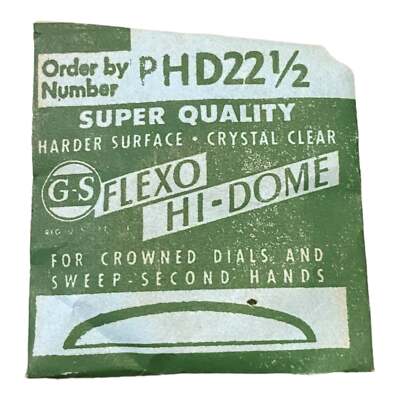 Germanow-Simon Mach (GS) PHD22 1/2 Watch Crystal NOS Part Flexo Hi-Dome