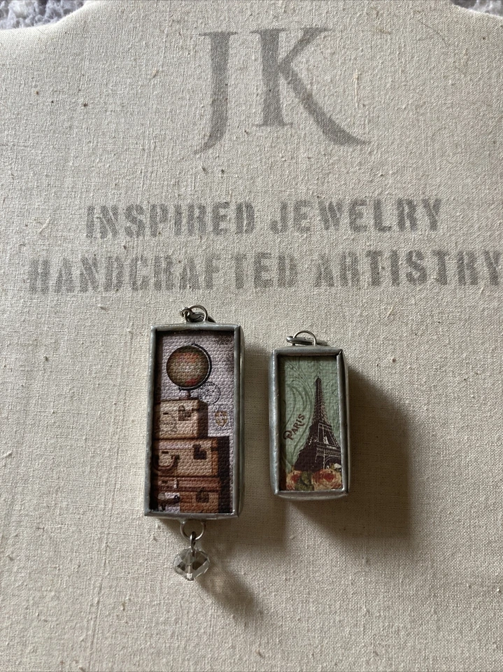 2 Berloques de Torre Eiffel Kade Paris Bronze Eiffel com Caixa Pingente Robusto - Imagem 2 de 4