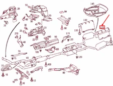 Mercedes-Benz S W220 Rear Silencer Left Upper Cover A2206820971