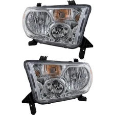 Headlight TO2502171C TO2503171C Set of 2 Halogen CAPA for 07-13 Toyota Tundra