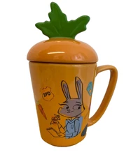 Disney Parks Zootopia Mug Judy Hopps Stoneware Lid Carrot Coffee Tea Gift 12 oz