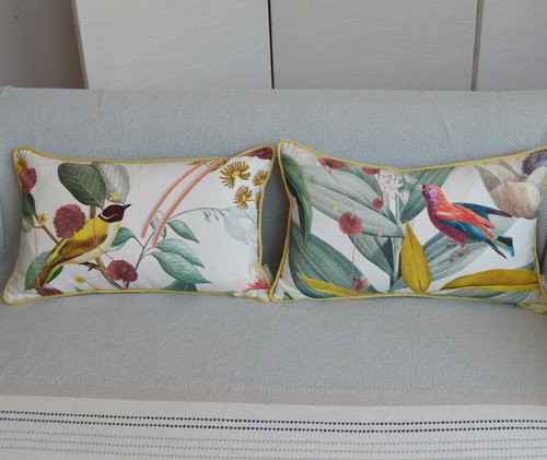 Lumbar Pillow Cover 12" x 20", CHRISTIAN FISCHBACHER Cotton & Italian Linen - Picture 6 of 6
