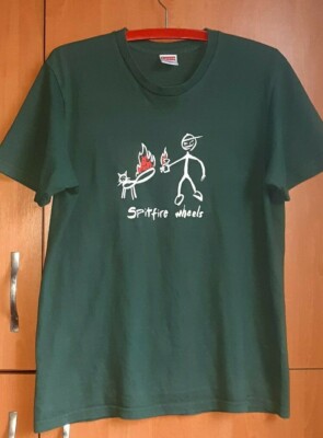 Vintage SUPREME Rare Supreme Spitfire Cat Tee Size M Green | eBay