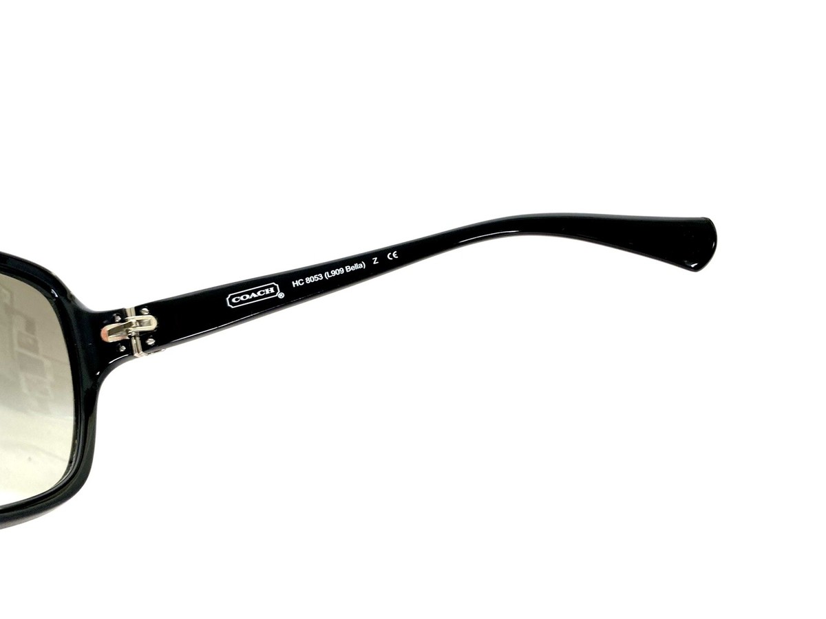 Coach Oversized Black Frame Sunglasses HC8053 L909 Bella
