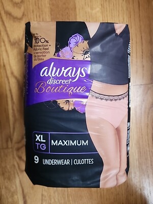 Always Discreet Boutique Underwear Maximum Protection XL - 9 Pack