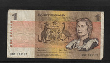 1982 Australian Decimal Paper Johnston Stone $1 Note serial# DNP785171