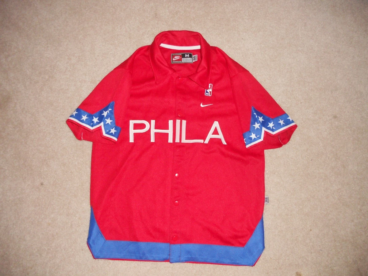 Philadelphia 76ers Basketball Warm Up Jacket Nike Throwback 1966