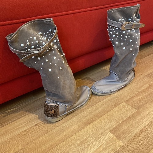 Hector RICCIONE Stiefel Stiefelletten Winter Boots Schuhe Cappuccino Leder Gr 37 - Bild 9 von 9