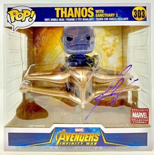Josh Brolin Signed Thanos Large Funko Pop #303 Avengers BAS Beckett Witnessed