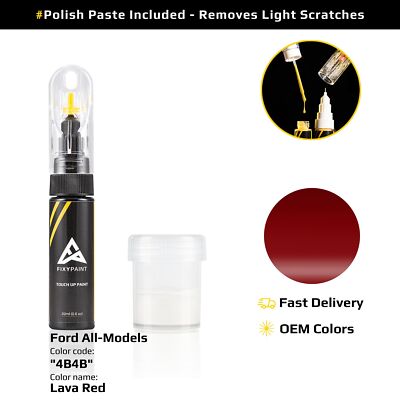 Touch up Paint for Ford Code: 4B4B Lava Red OEM Exact Color Match
