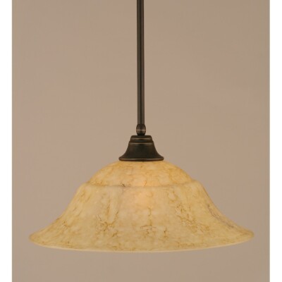 Toltec Lighting Stem Pendant, 20' Italian Marble Glass Shade - 26-DG-53818