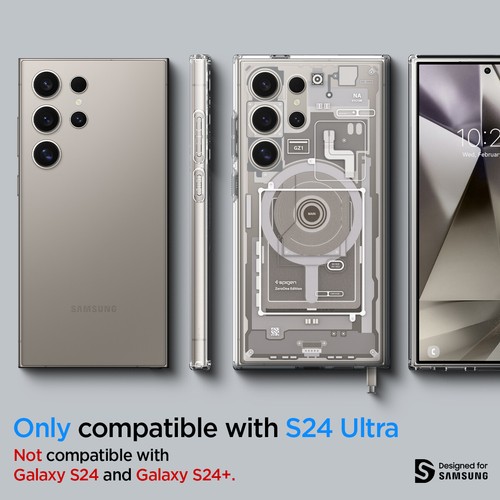 Étui téléphone anneau métallique ultra hybride Spigen | pour Samsung Galaxy S24 Ultra | MagFit - Photo 29 sur 39