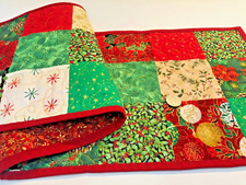 Handmade patchwork table runner for Christmas L 35" x W 25"