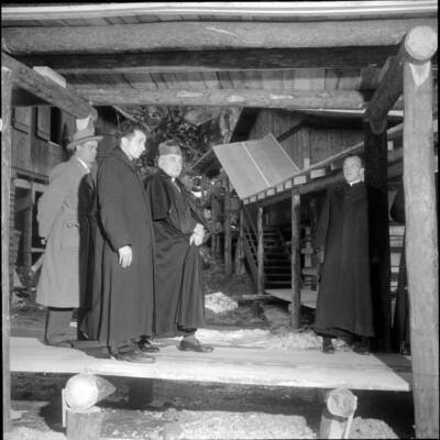 Celebration of St Barbara's day above Bignasco in Switzerland 1952 Old Photo 1