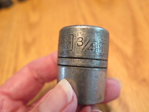 Juego de enchufes vintage Walden Worcester 1/2" Drive 12pt 7/16-7/8 (falta 5/8) - Imagen 17 de 23