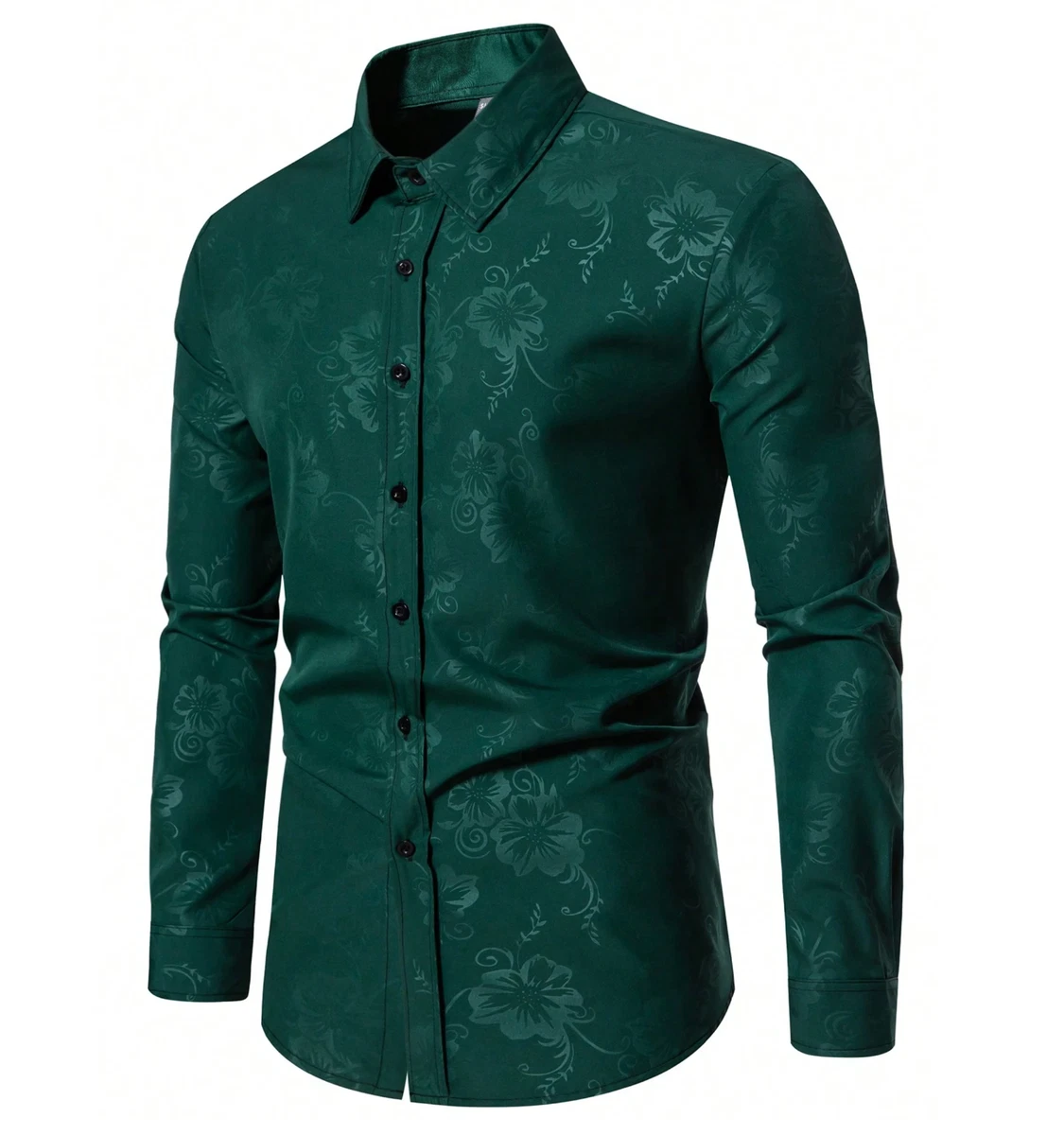 green emerald velvet dress Non-Iron Cotton Windowpane Dress Shirt main image 1