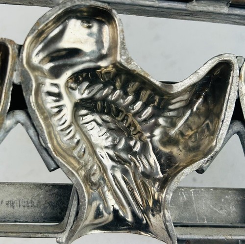 Antique Chocolate Mold Hinged Turkey Gobbler Bird Foul - Picture 4 of 14