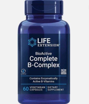 Life Extension, BioActive Complete B-Complex, kompletter B-Komplex, 60 pflanzlic