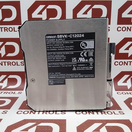 S8VK-C12024 | Omron | Power Supply, 120W, 24VDC, 5A, DIN Rail, 100-240VAC, Used - Picture 2 of 2