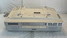 SONY White Under Kitchen Cabinet AM/FM Radio CD Player System ICF-CD523 WORKS