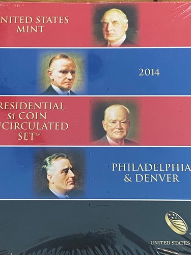 2014 United States Mint Presidential $1 coin, uncirculated coin set, unopened - Picture 2 of 7