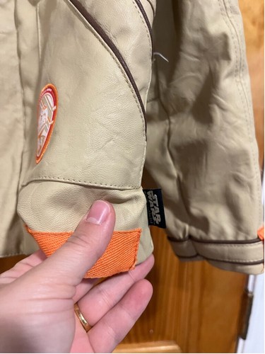 Disney Star Wars Finn's Pilot Force Awakens Faux Leather Jacket Size 5/6 - Picture 2 of 7
