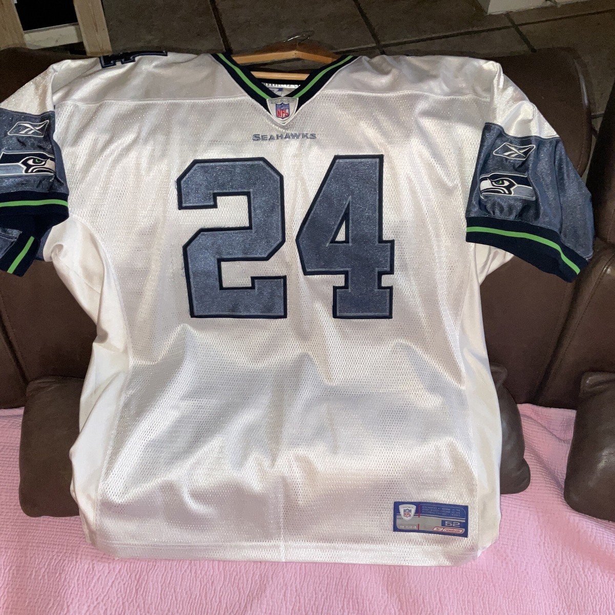 100% Authentic Reebok On Field Seattle Seahawks #24 Shawn