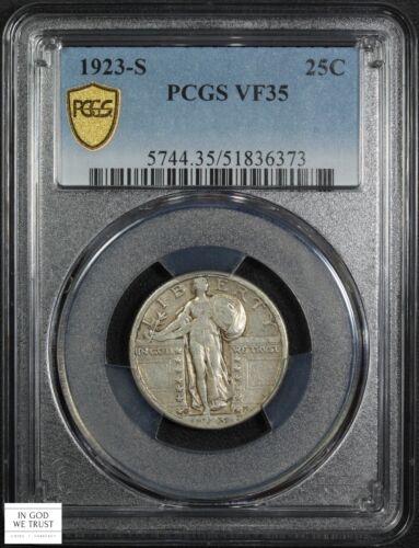 1923 S Standing Liberty Silber Viertel 25C PCGS SS 35