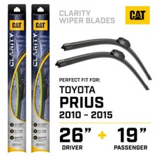 CAT Clarity Windshield Wipers 26+19" Wiper Blades Fit 2010-2015 Toyota Prius
