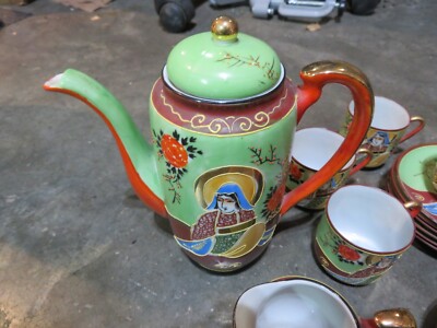 Vintage Japanese Genuine Samurai China Tea/Coffee Set (SSS-4) | eBay