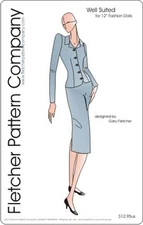 Classic Suit Doll Clothes Sewing Pattern for 12" Fashion Royalty Integrity