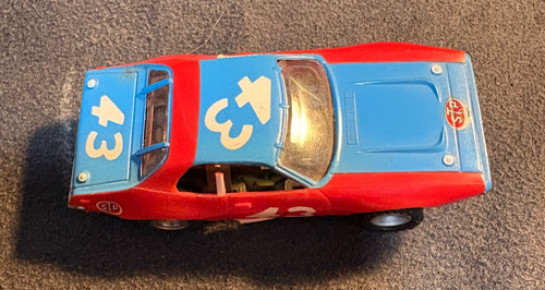 Aurora AFX Ho Slot Car No. 1904 Blue Red #43 Richard Petty Plymouth Road Runner