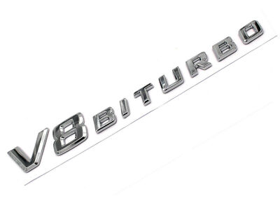 3D V8 Biturbo AMG Schriftzug Chrom Emblem Logo E63 CL63 CLS63 G63 ML63 S63 SL63