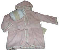  NWT Girls SNUG Hooded Bathrobe  3 Washcloths Size 0-9 Months Super Cute FS: 