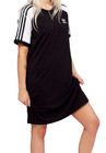 Adidas T Shirt Dress 8 Originals Black White Relaxed Fit Tee Xs pit to pit 20"