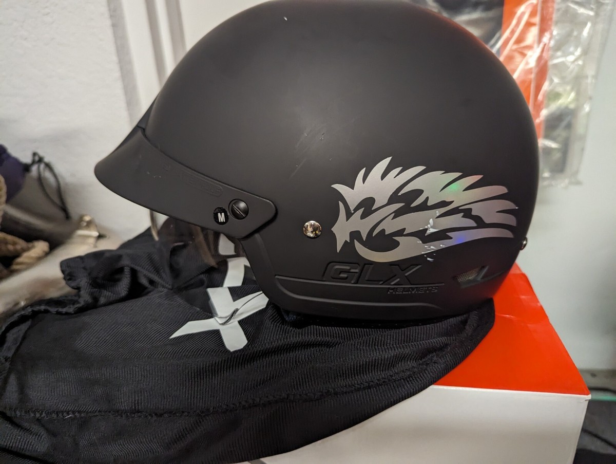 german-style half shell motorcycle helmets Hot Leathers Gloss Black The Hanz German Style Vintage Helmet HLT75 gst India's e-cycle market | Torso Length:Extra Sm strap system features a