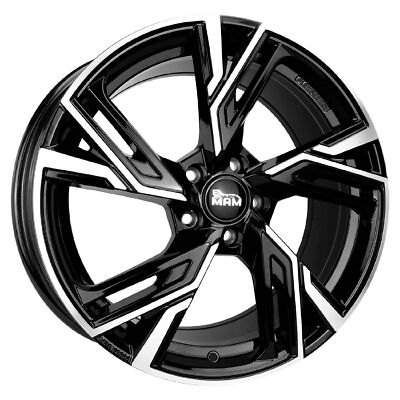 19 Zoll Alufelgen MAM RS5 5x112 Black Polish für VW Golf 7 GTI Performance AU