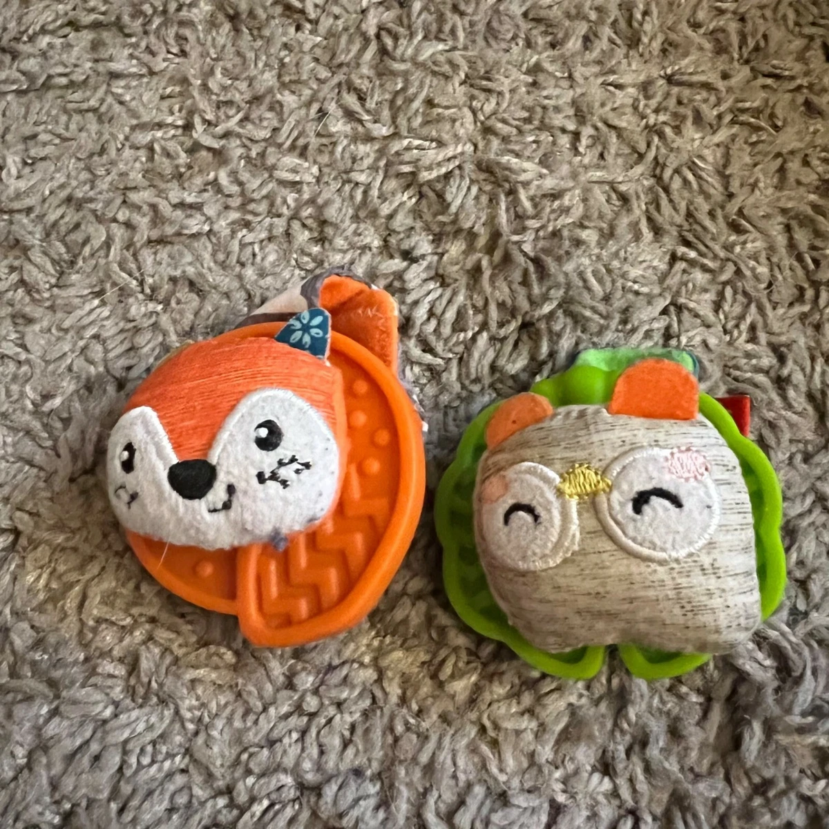 Infantino Fox and Owl Play Wrist Rattles for Baby