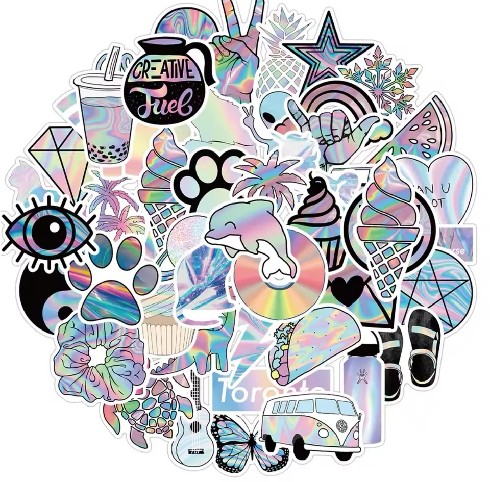 VSCO Pastel Style Stickers 50pk VSCO Cartoon Mixed Fun Stickers FREE SHIPPING - Image 4 of 4