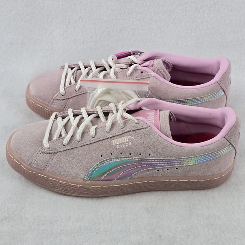 Puma x LOL Surprise Size 6.5C Shoes Pink Suede Kitty Queen Jr Iridescent Silver - Picture 12 of 16
